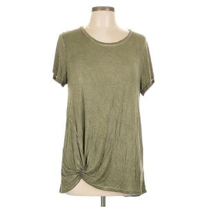 C&C California Green Relaxed Tie Front Short Sleeve T-Shirt